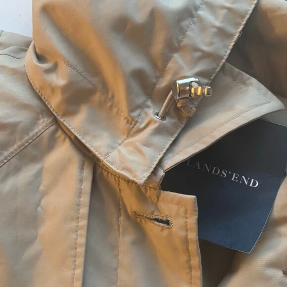 NWT Lands End Women’s Removable Hooded Trench Coat Sz M Petite  - Picture 6 of 7